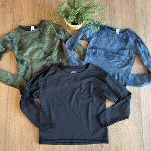 ((3 PIECE)) ZELLA LONG SLEEVE LIGHTWEIGHT SHIRTS GIRLS SIZE SMALL 7/8 LIKE NEW